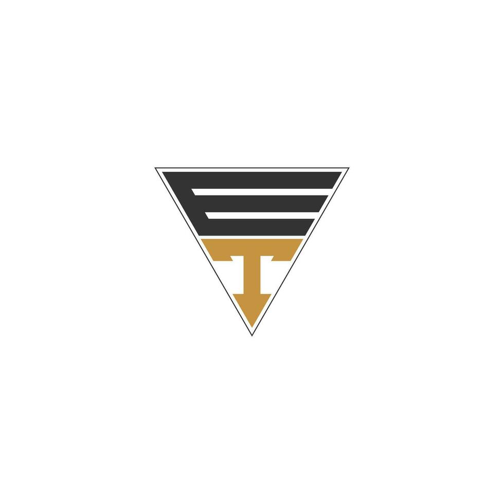 ET, TE, E AND T Abstract initial monogram letter alphabet logo design vector