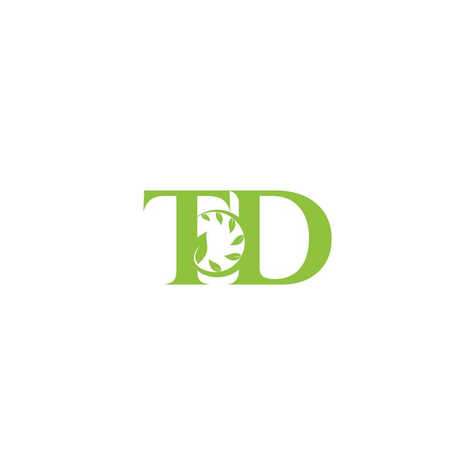 Alphabet Initials logo TD, DT, T and D vector
