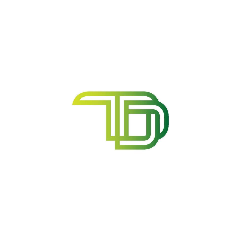 Alphabet Initials logo TD, DT, T and D vector