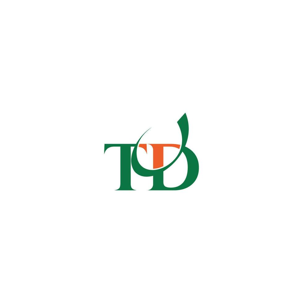 alfabeto iniciales logo td, dt, t y re vector
