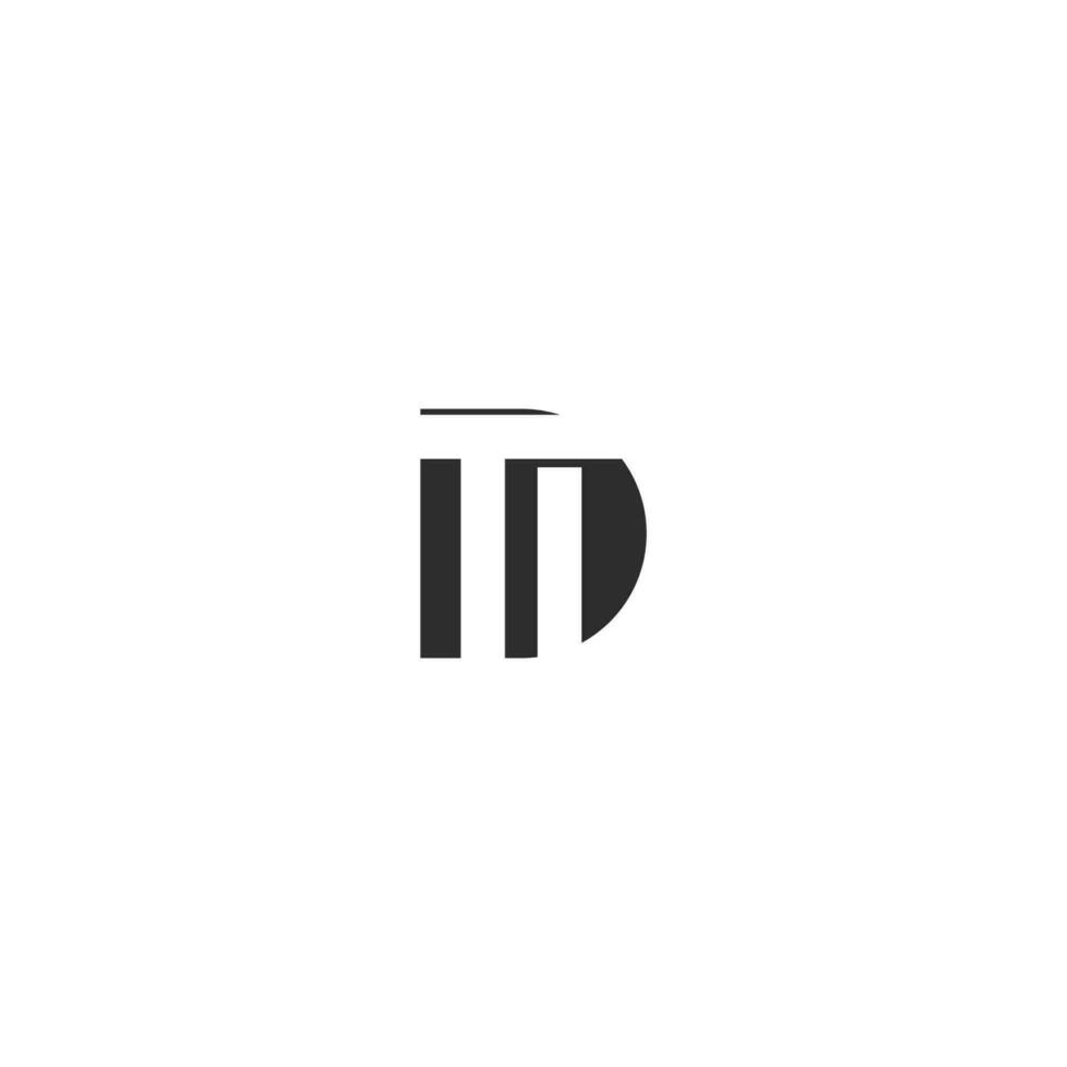 Alphabet Initials logo TD, DT, T and D vector