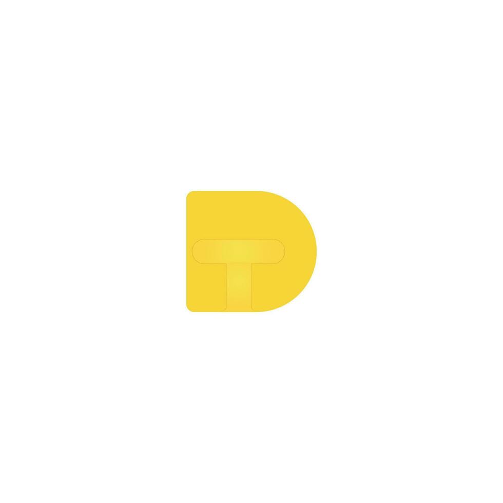 Alphabet Initials logo TD, DT, T and D vector