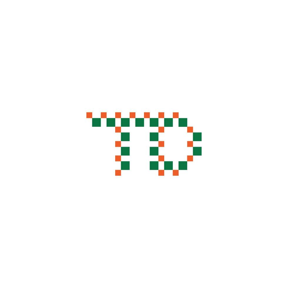 Alphabet Initials logo TD, DT, T and D vector