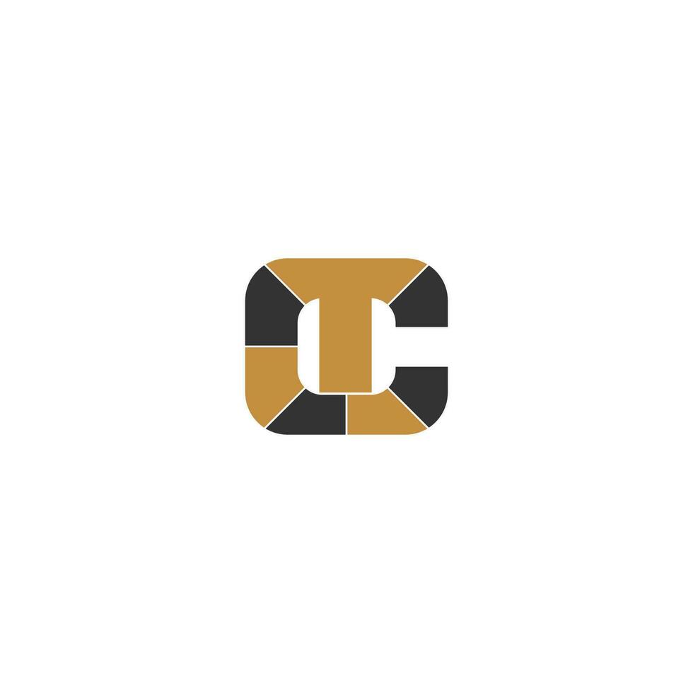 TC, CT, T AND C Abstract initial monogram letter alphabet logo design vector