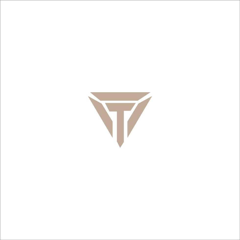 Initial letter t logo or tt logo vector design template