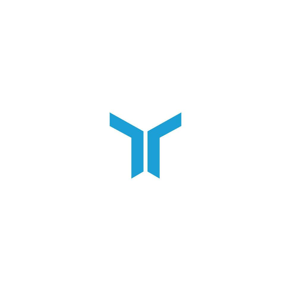 Initial letter t logo or tt logo vector design template