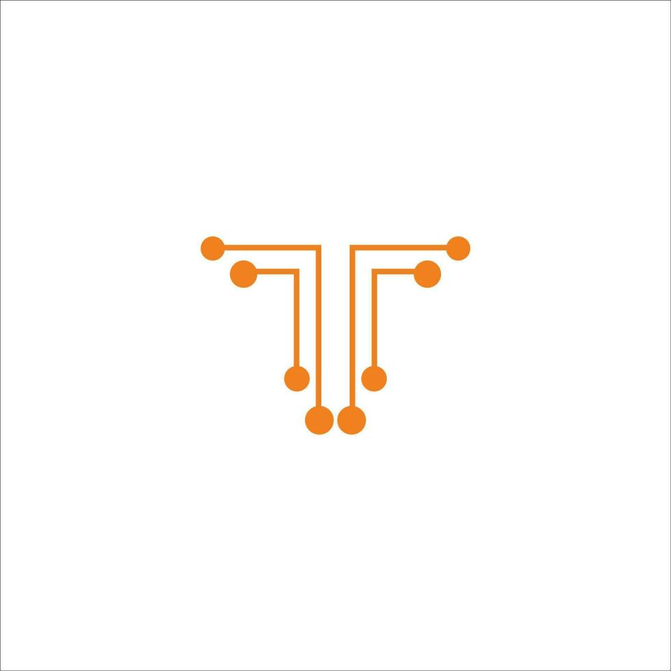 Initial letter t logo or tt logo vector design template