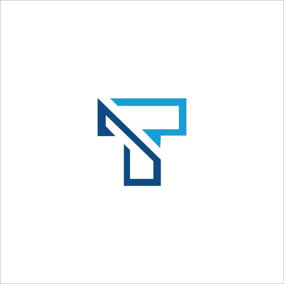 Initial letter t logo or tt logo vector design template