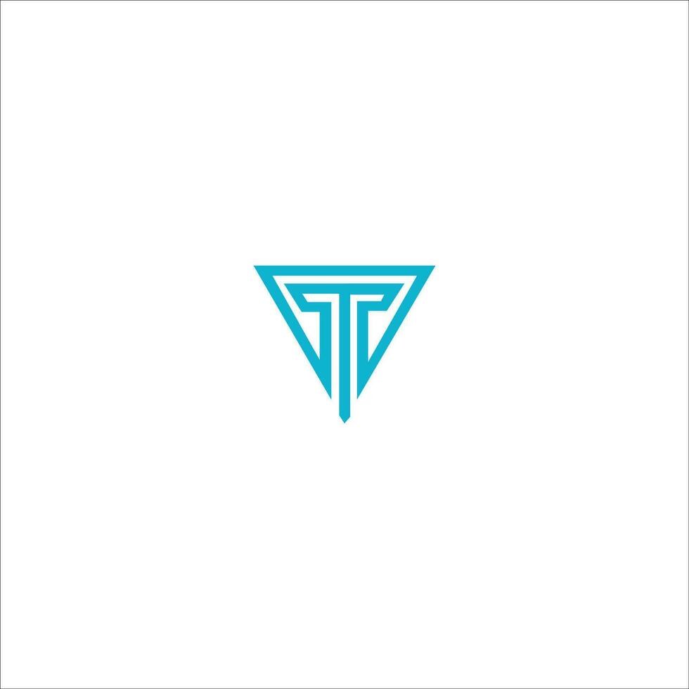 Initial letter t logo or tt logo vector design template