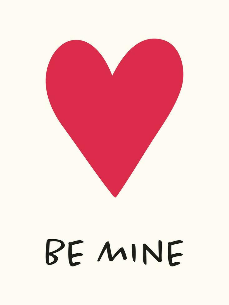 Love you. Valentine's day greeting card. vector