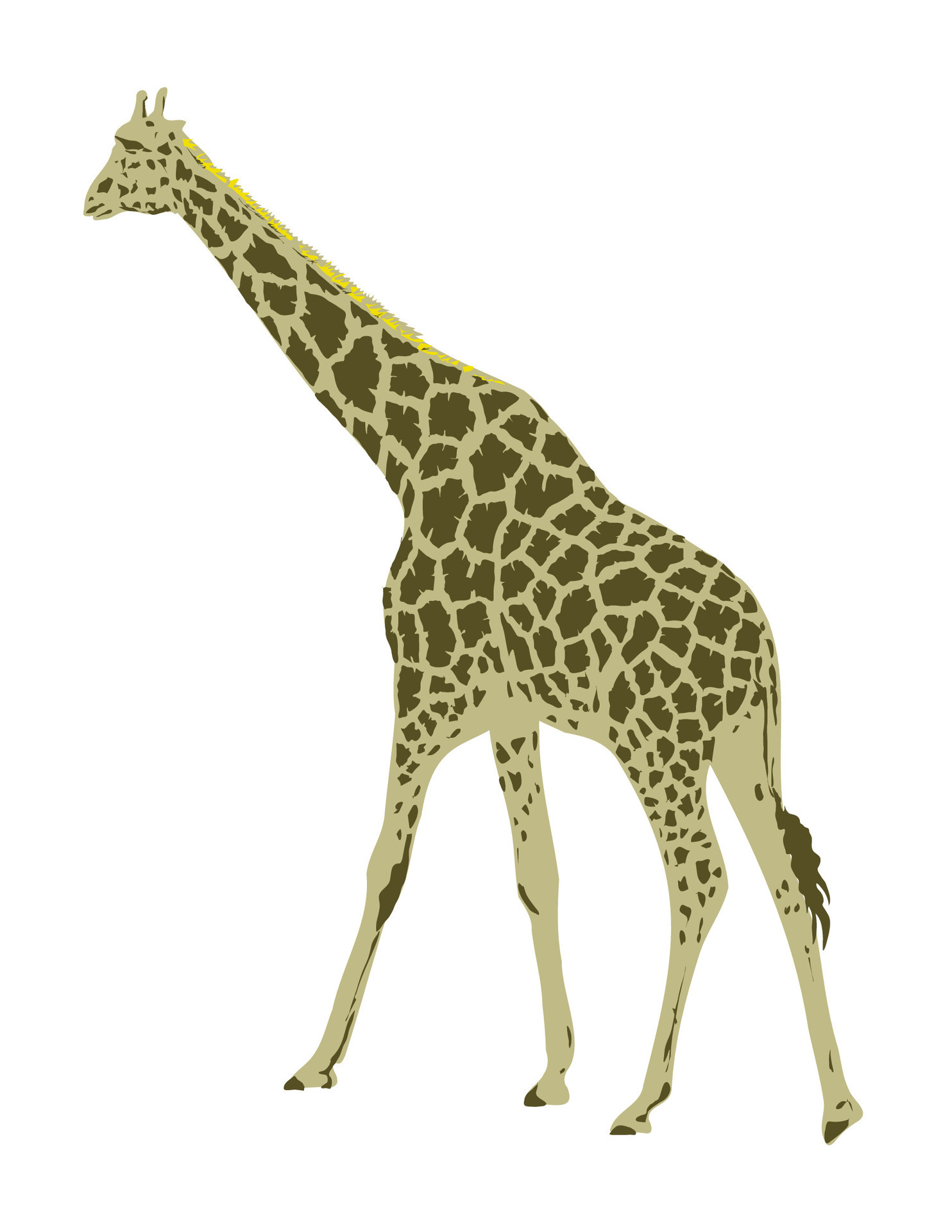 Giraffe Side View Art Deco WPA Poster Art 36770030 Vector Art at Vecteezy