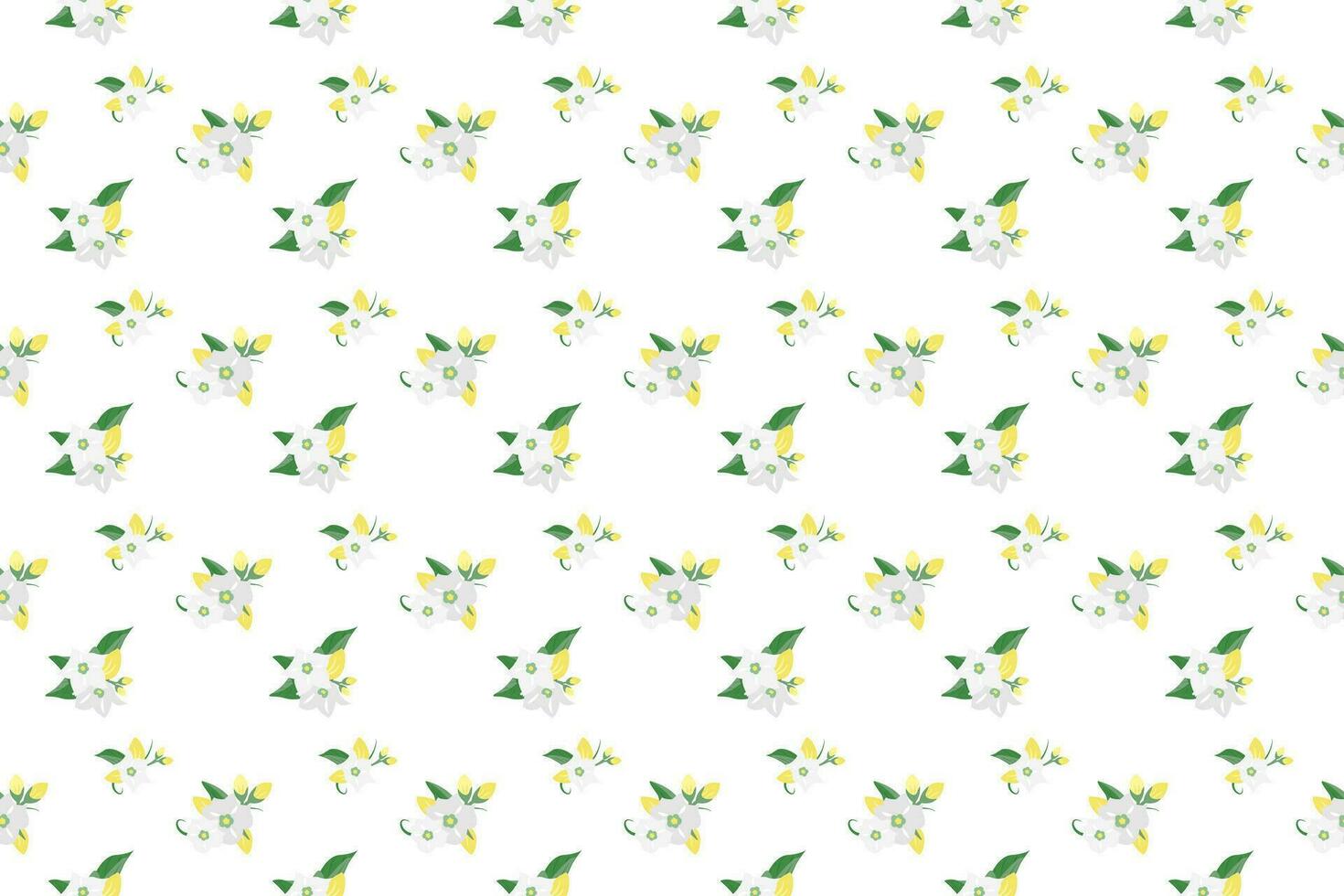 white flower arrange as seamless pattern background vector