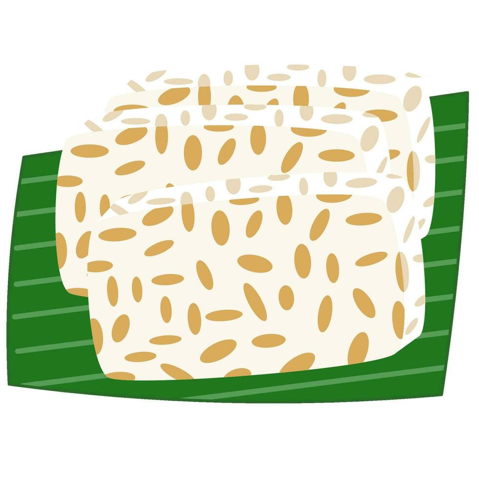 tempeh indonesio comida vector