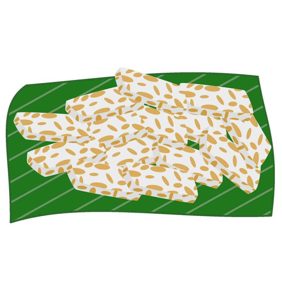 Tempeh indonesian food vector