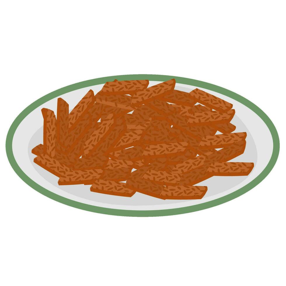 Tempeh indonesian food vector