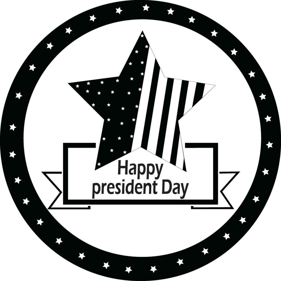 Happy presidents day silhouette design on a white background vector