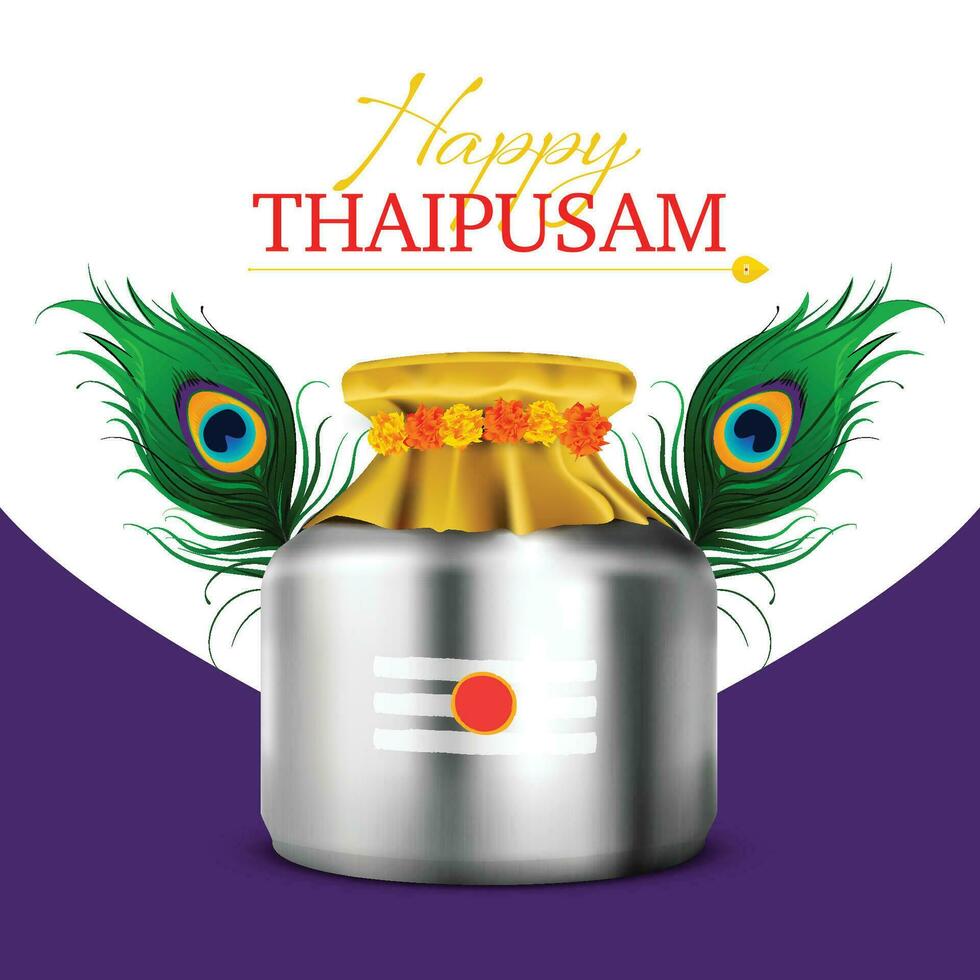 contento thaipusam o thaipoosam festival celebrado por el tamil comunidad en India y por el tamil diáspora en todo el mundo vector