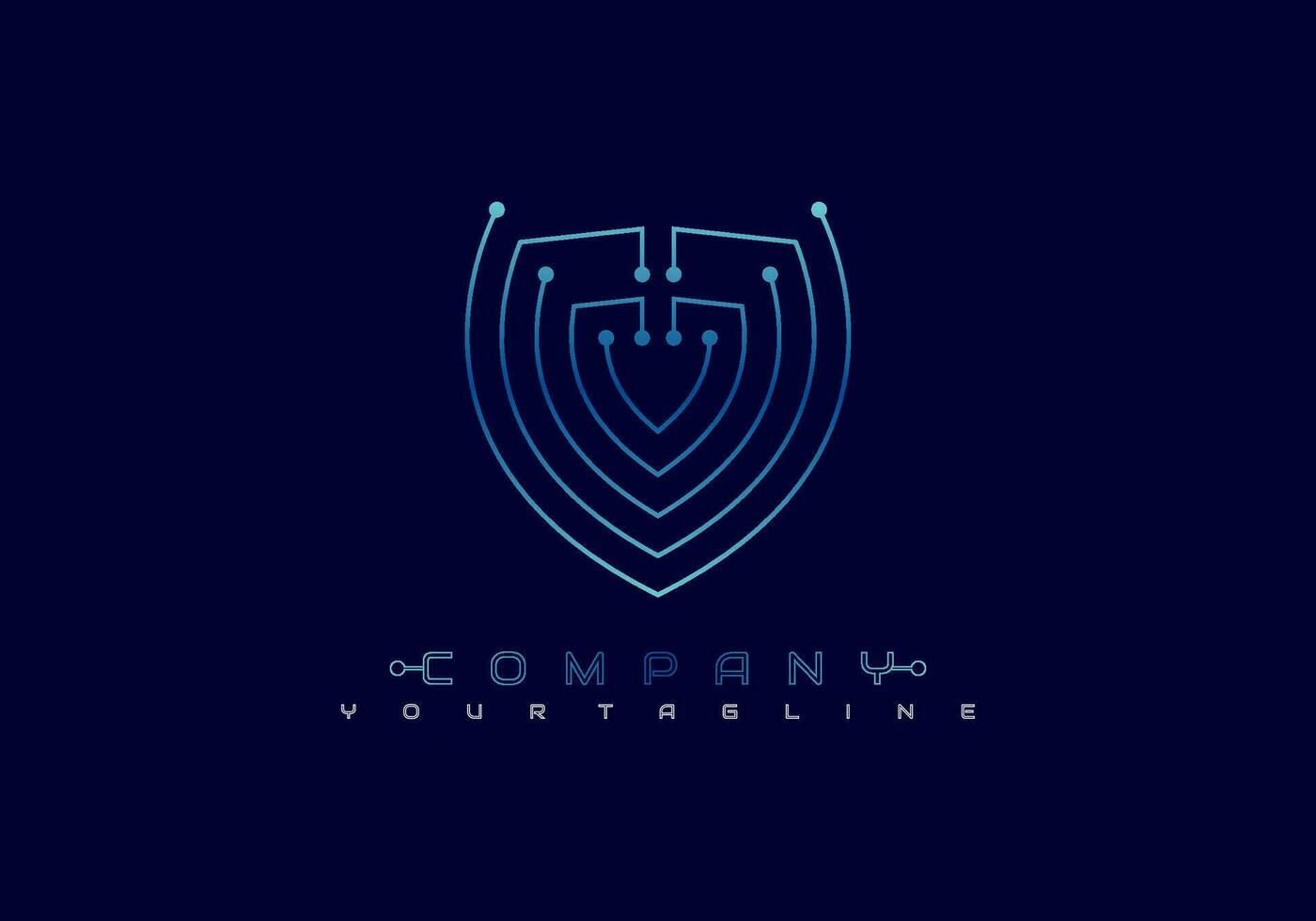 shield logo concept for cyber security vector