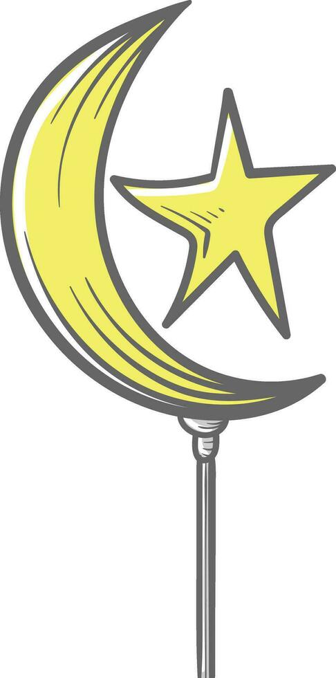 Moon and Star Symbol vector