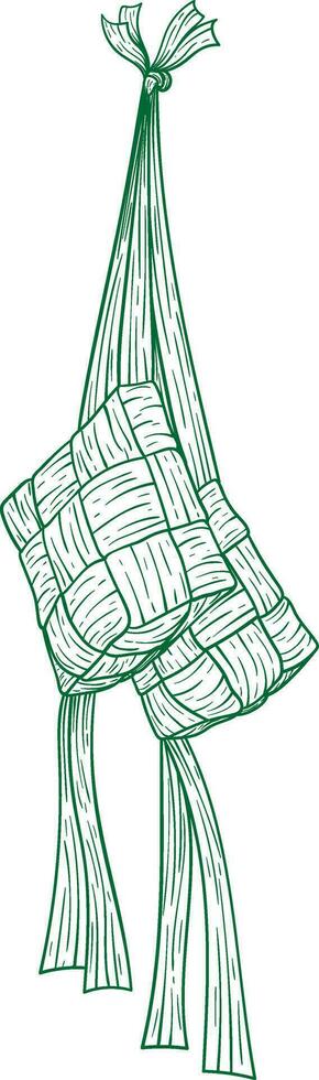 Ketupat aka Traditional Food from Indonesia vector
