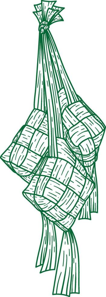 Ketupat aka Traditional Food from Indonesia vector