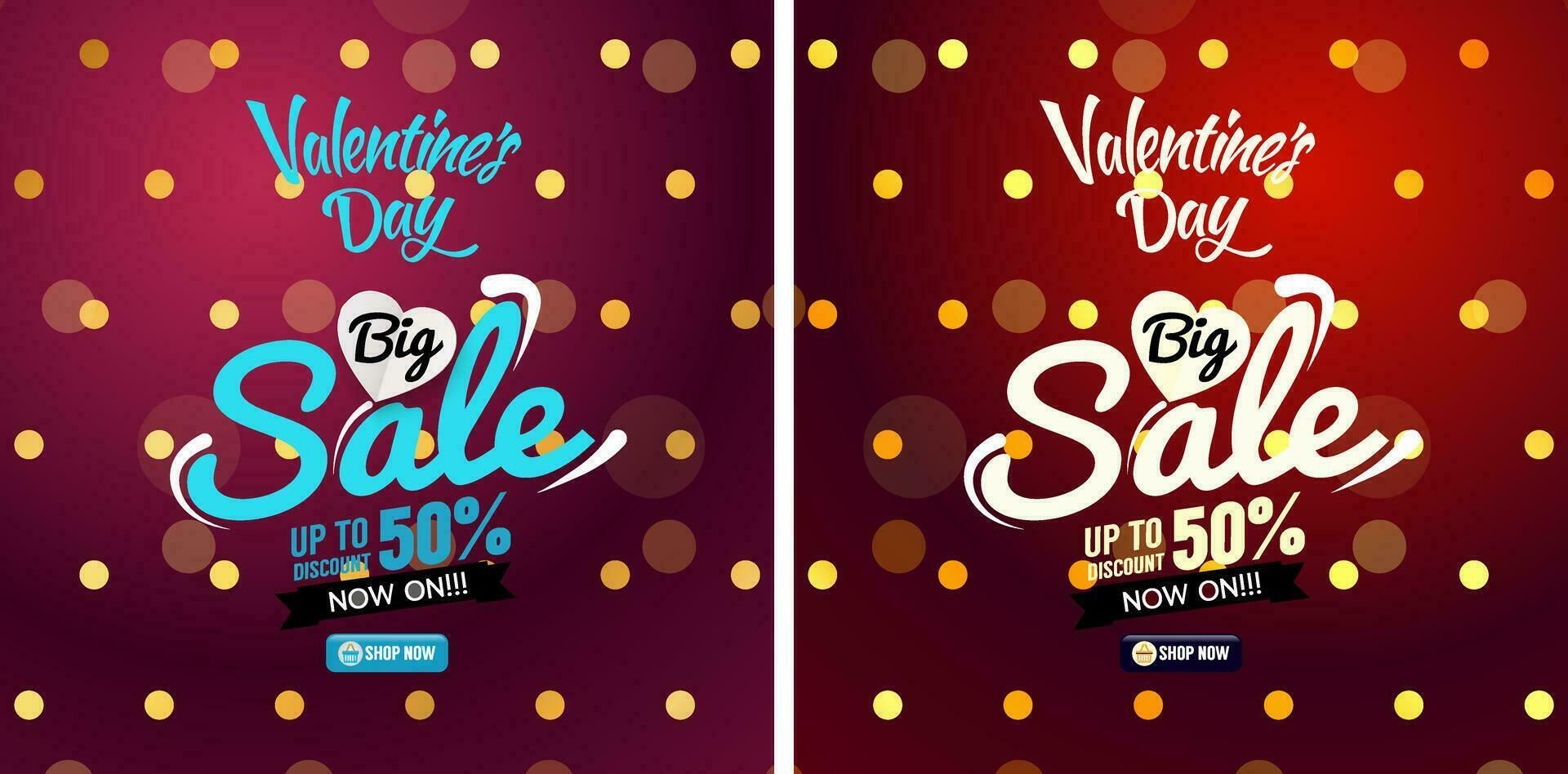 Valentines Day Big Sale Template With Dotted Background vector