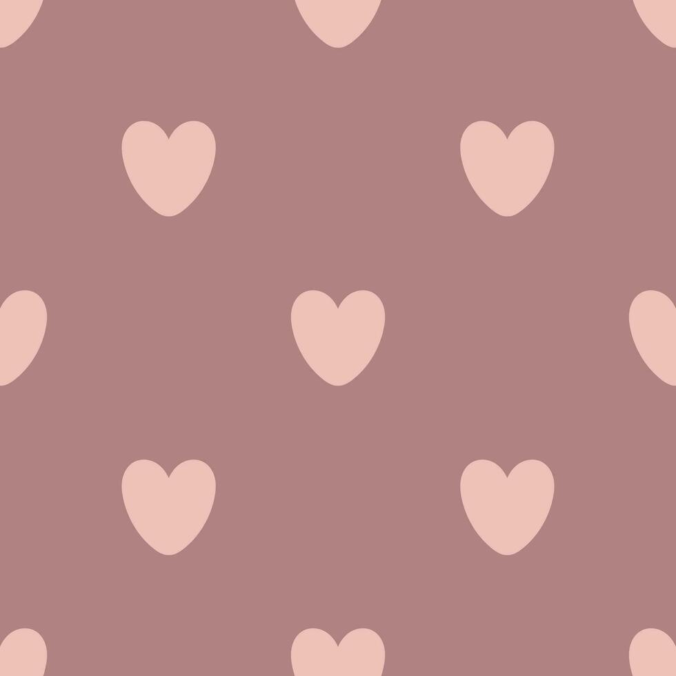 Seamless pattern with Hearts. Vector illustration in flat style.