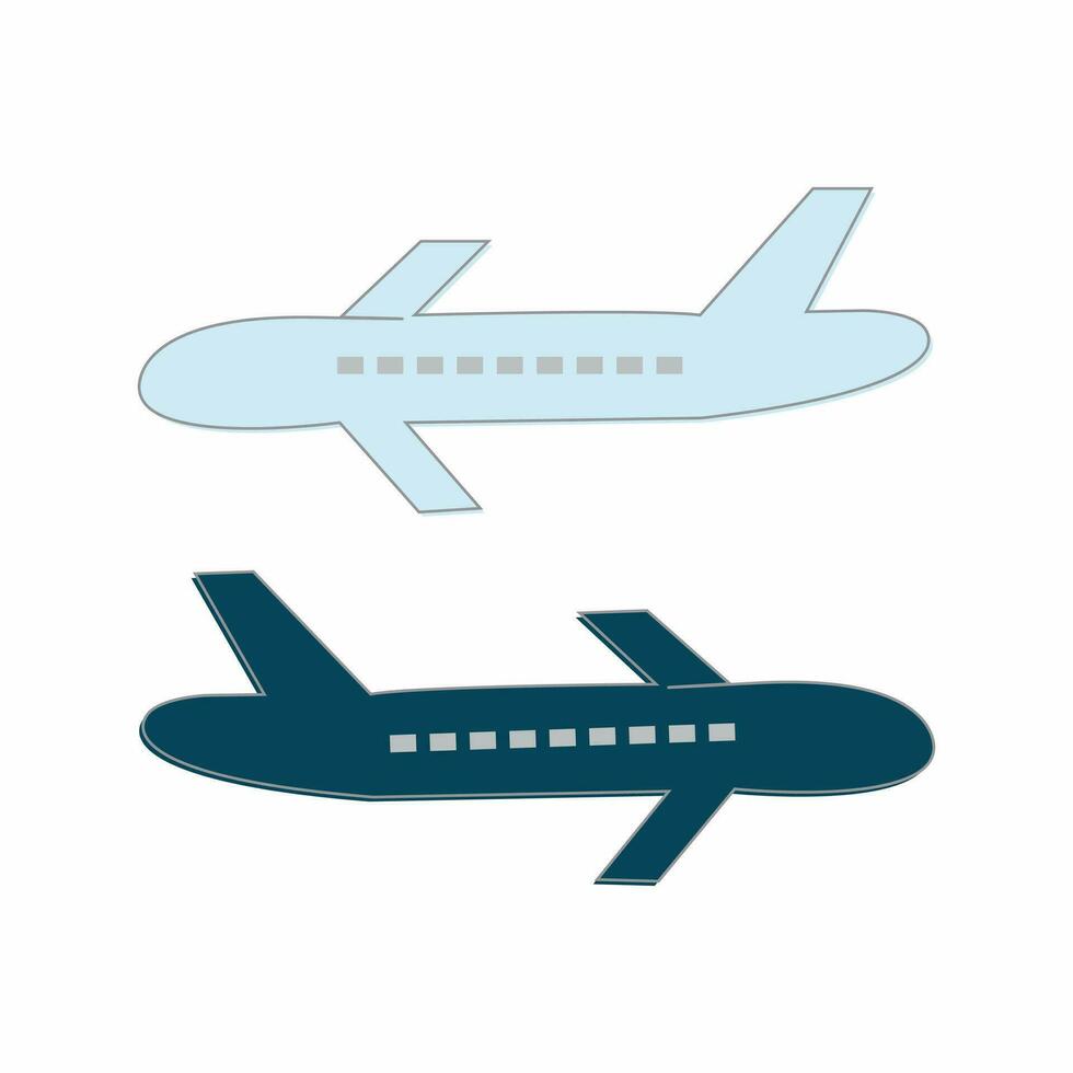 Plane vector, Flat airplane illustration, view of a flying aircraft. vector