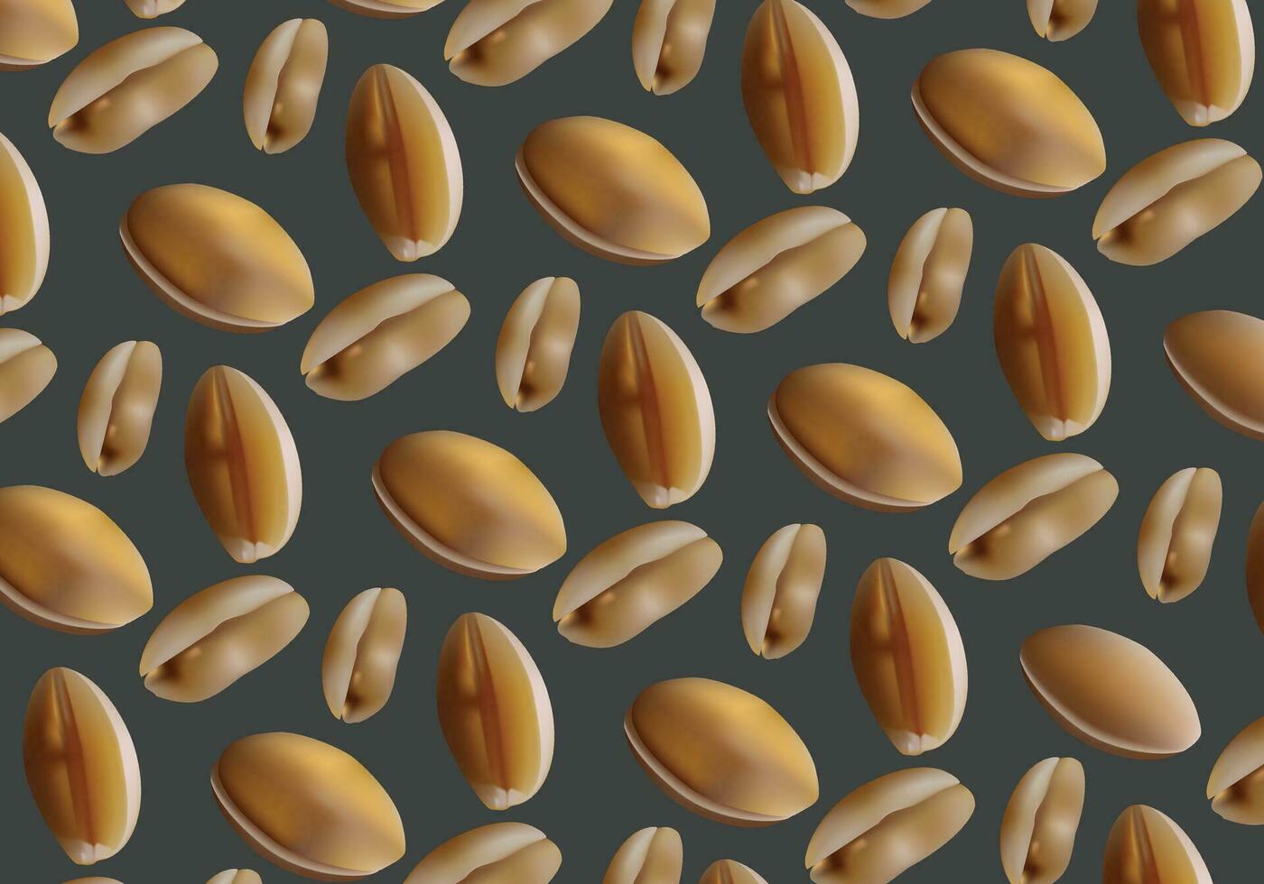 Peanut bean angiospermae cector illustration with isolated dark background. vector