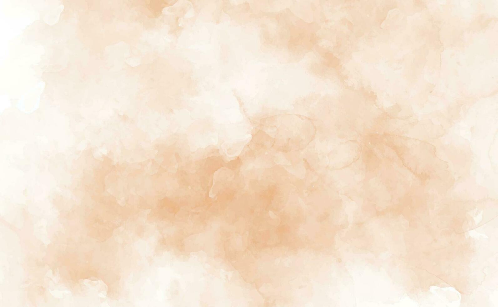 Peach abstract watercolor texture background. Vector beige watercolour pattern