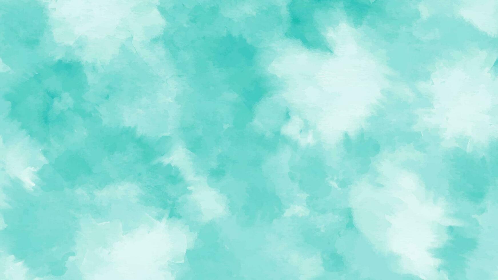 Mint abstract watercolor texture background. Green watercolour brush splash pattern vector