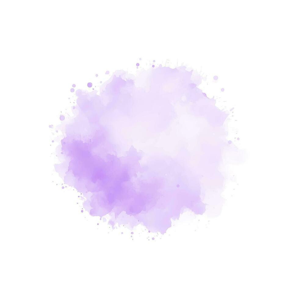 Abstract purple watercolor water splash. Vector watercolour texture in violet color