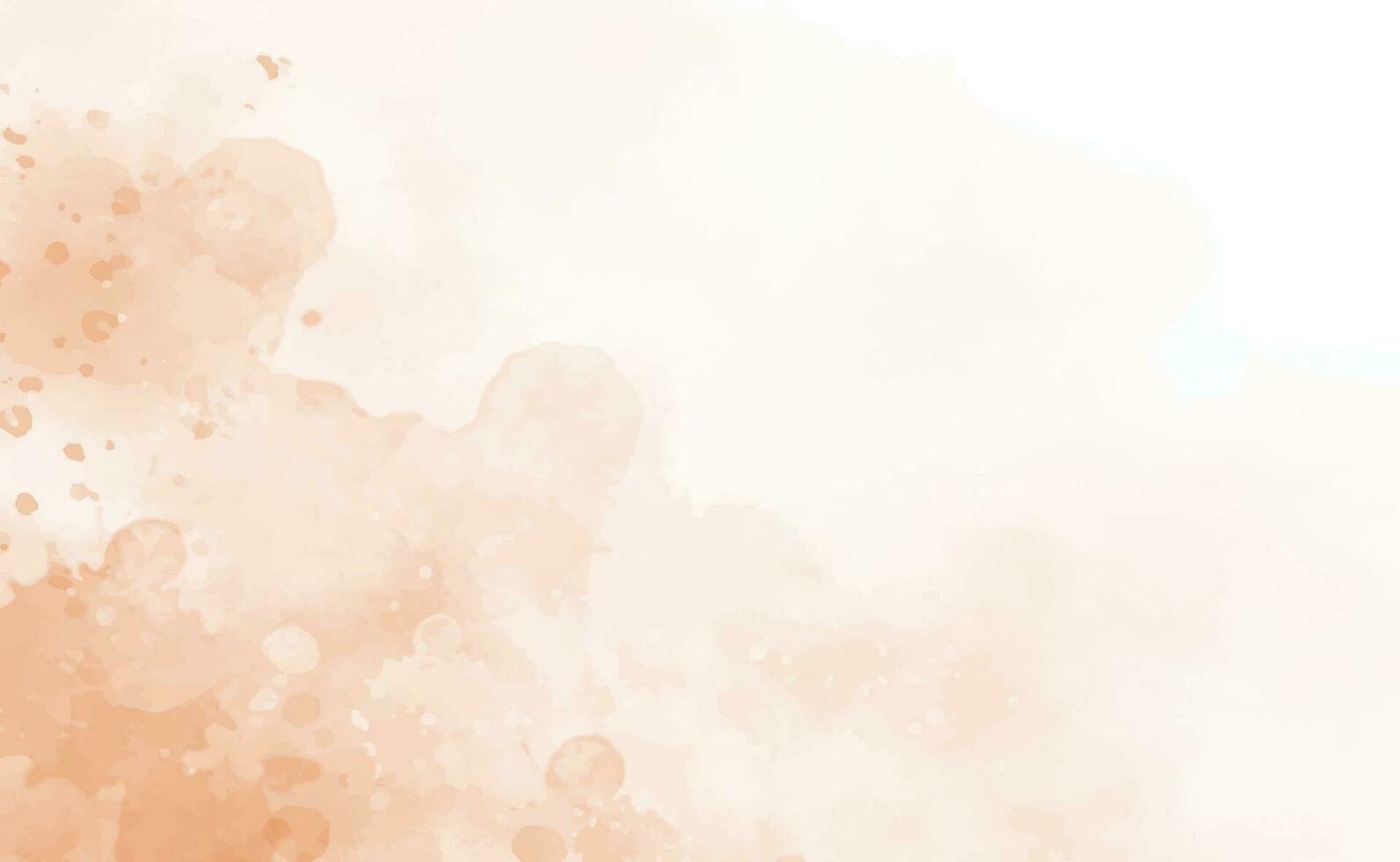 Peach abstract watercolor texture background. Vector beige watercolour pattern