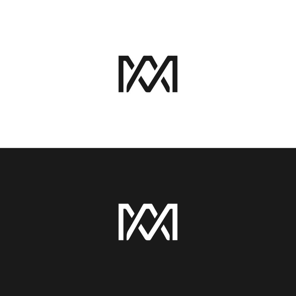 MA logo. M A design. White MA letter. MA, M A letter logo design. Initial letter MA linked circle uppercase monogram logo. vector