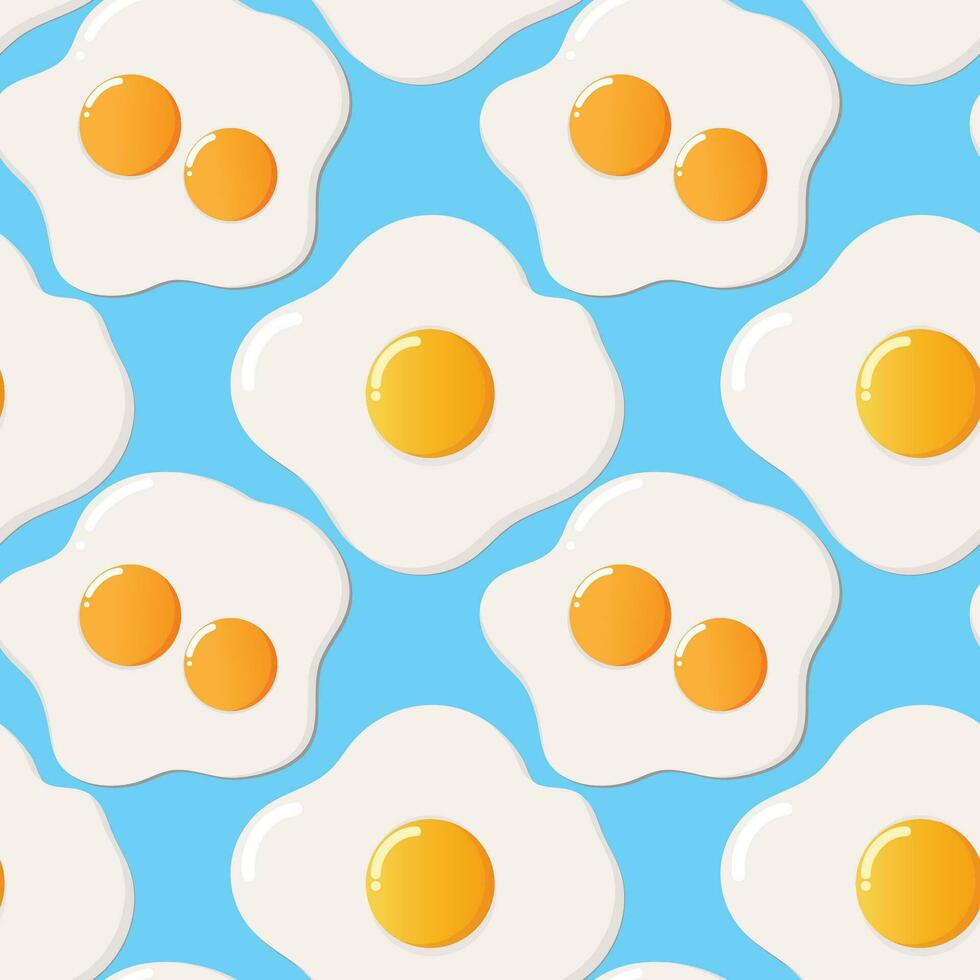 Seamless pattern with eggs vector illustration. Fresh and juicy pattern.