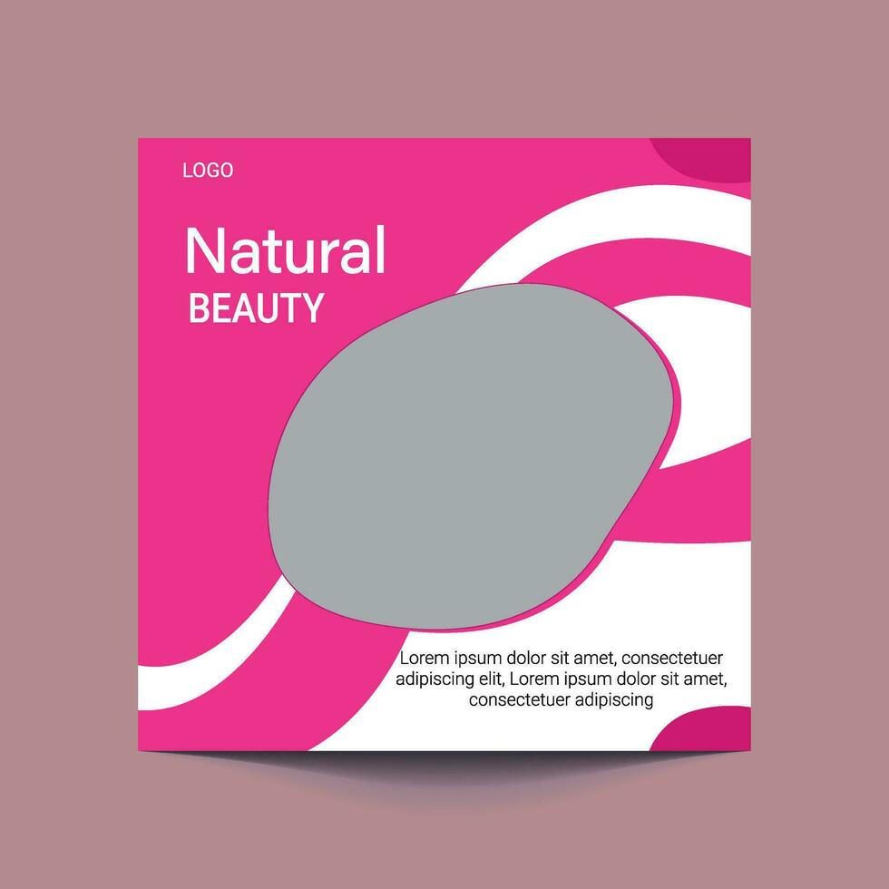 Beauty and spa salon social media post banner ad and skin care Center