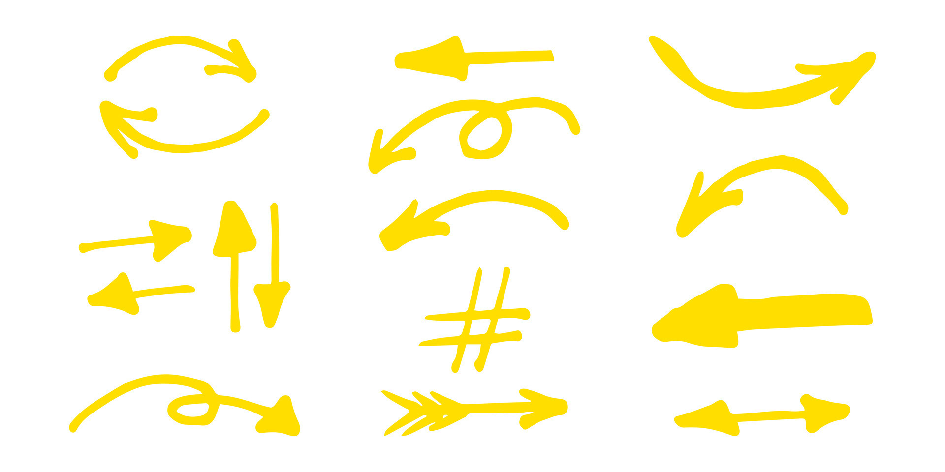 Brushes and elements for notes highlighting text. 36771002 Vector Art