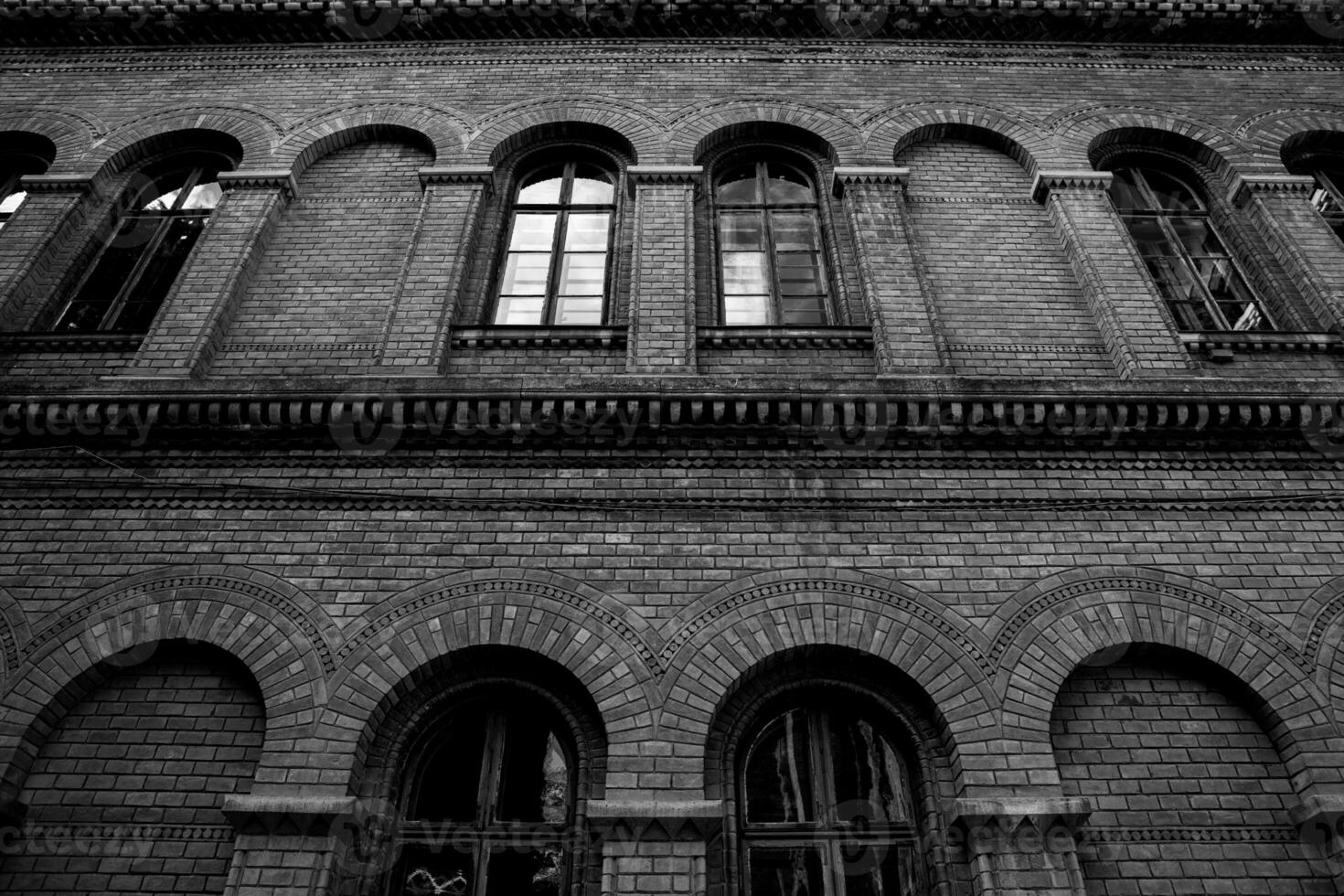 Architecture and streets of the old town. The historic architecture of Chernivtsi, Ukraine. Old city after the rain. photo