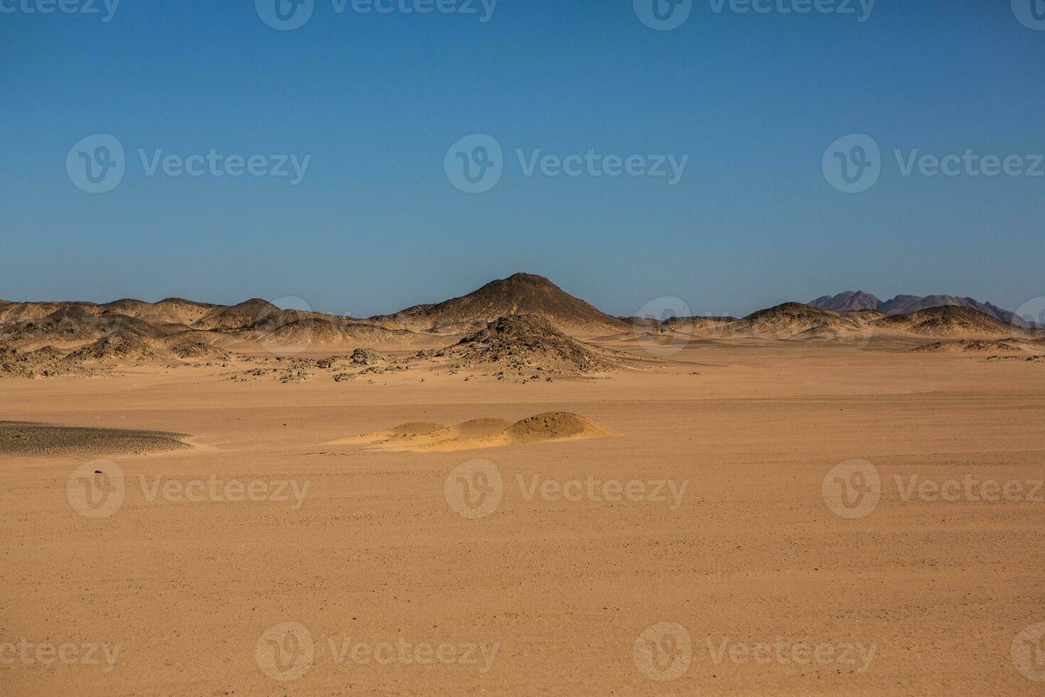 Landscape of sahara desert in Egypt. Conceptual for freedom, enjoying the journey. photo
