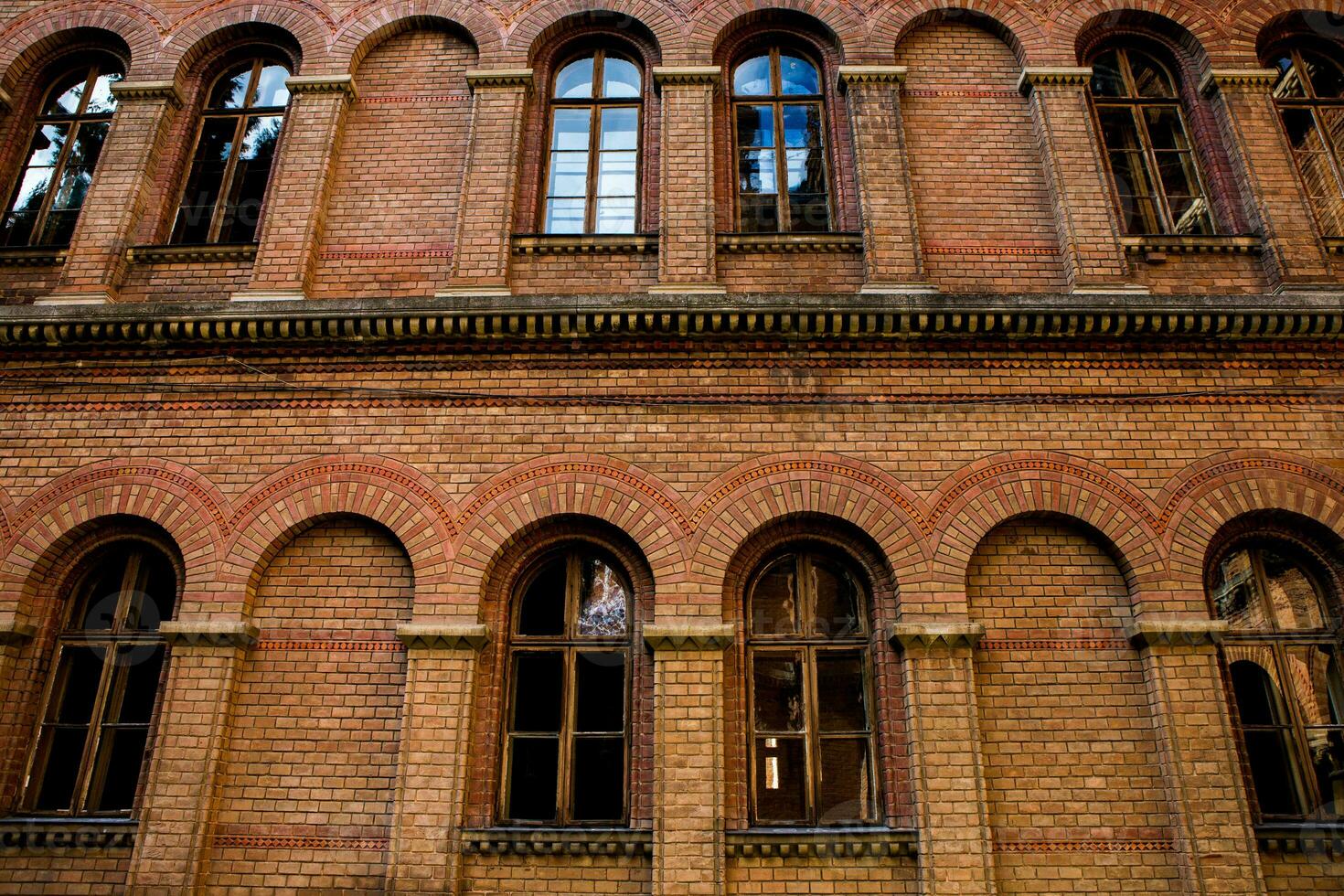 Architecture and streets of the old town. The historic architecture of Chernivtsi, Ukraine. Old city after the rain. photo