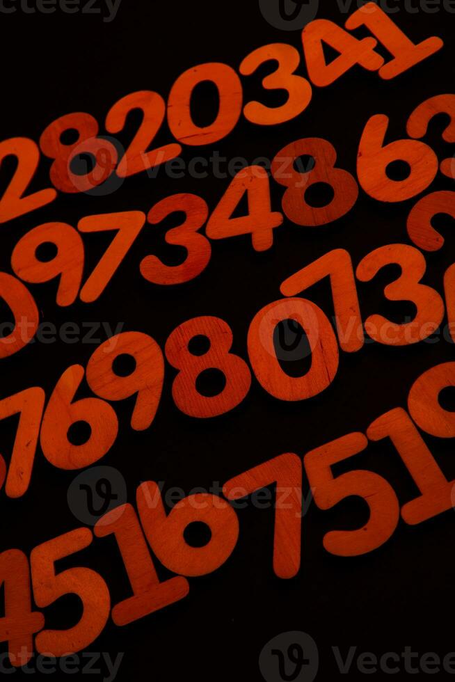 Background of numbers. from zero to nine. Numbers texture. Finance data concept. Matematic. Seamless pattern with numbers. financial crisis concept. Business success. photo