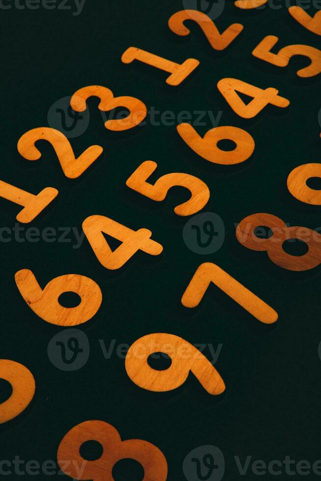 Background or texture of numbers. Finance data concept. Mathematic. Banking or currency. Business and economic growth. photo
