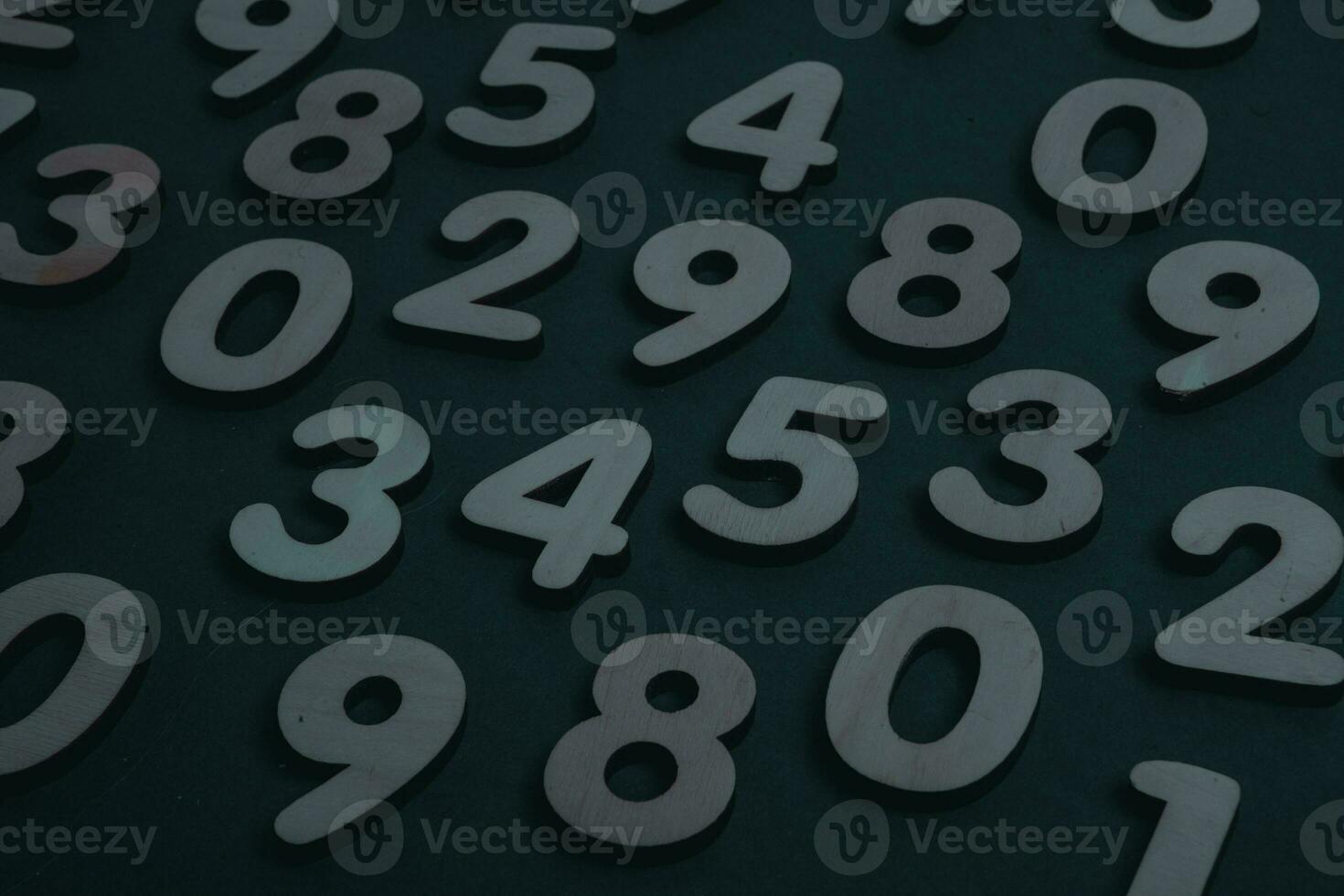Background of numbers. from zero to nine. Numbers texture. Finance data concept. Matematic. Seamless pattern with numbers. financial crisis concept. Business success. photo