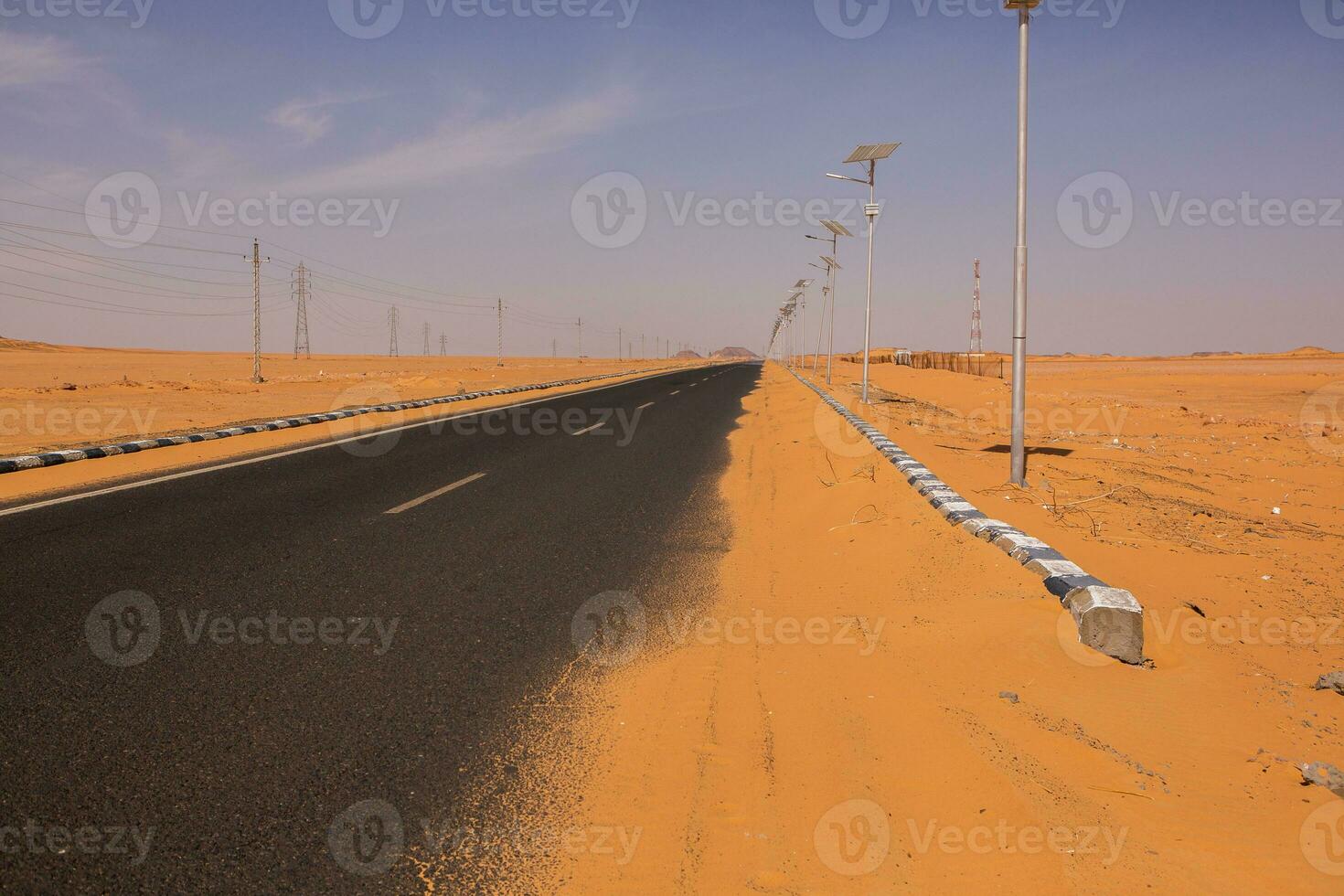 Landscape of sahara desert in Egypt. Conceptual for freedom, enjoying the journey. photo