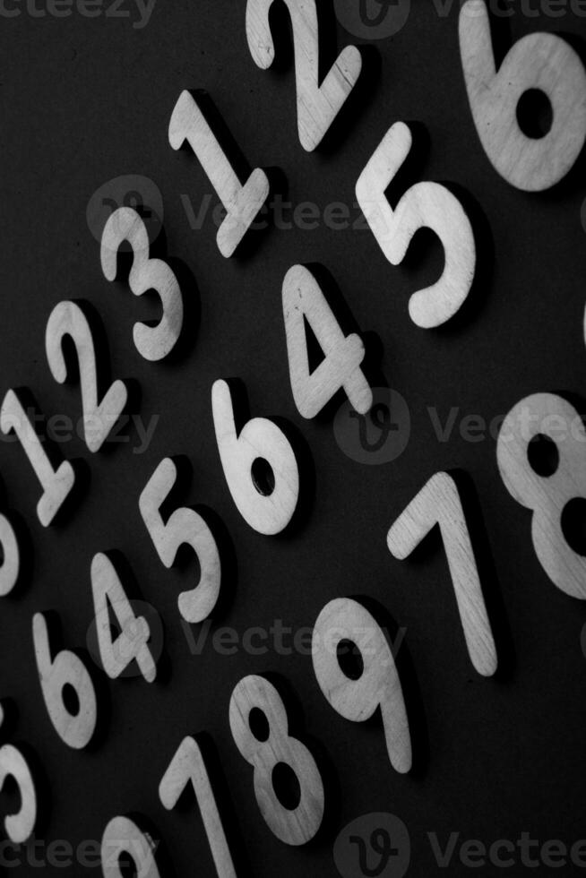 Background of numbers. from zero to nine. Numbers texture. Finance data concept. Matematic. Seamless pattern with numbers. financial crisis concept. Business success. photo