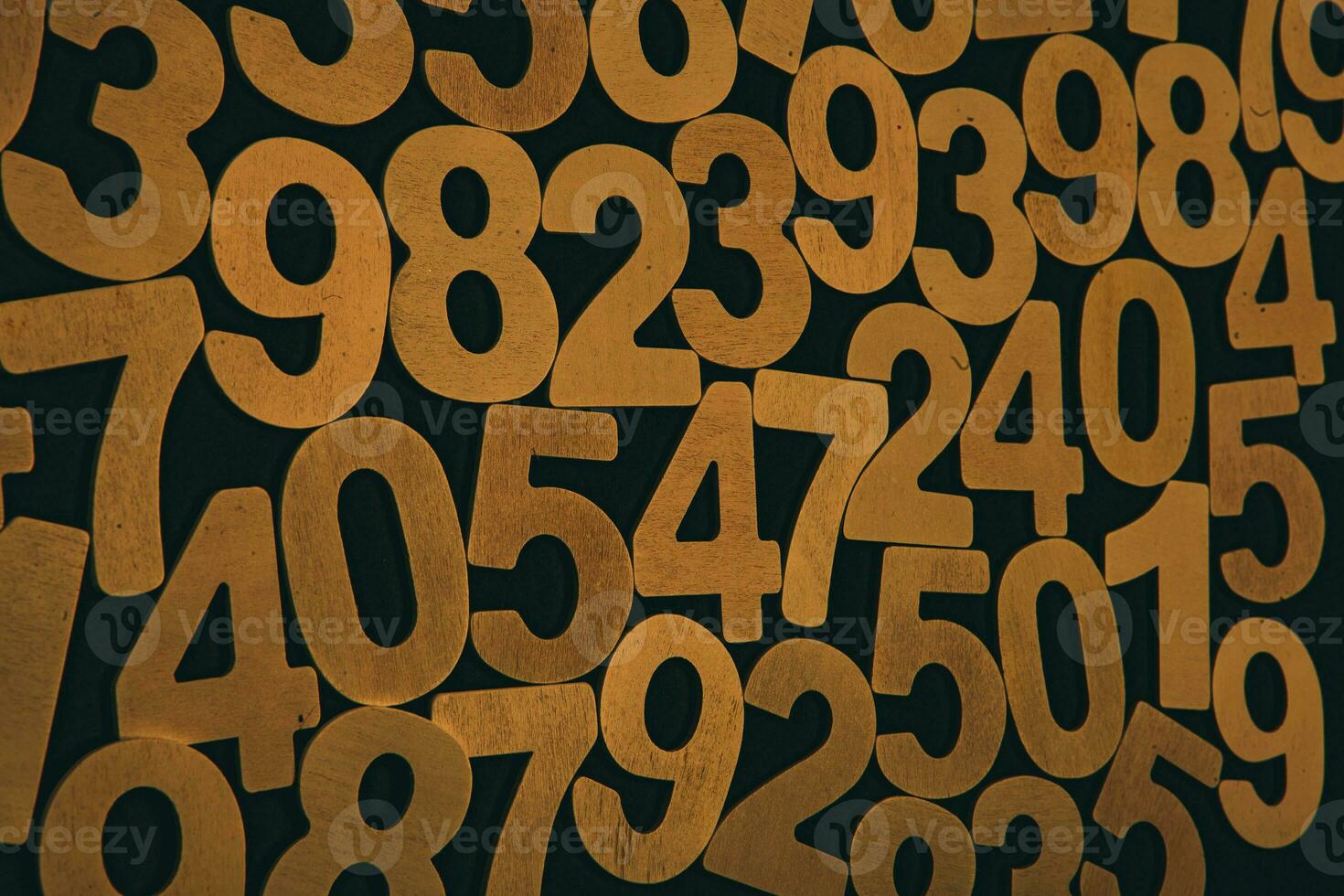 Numbers on a dark background. Seamless pattern. Toned. photo