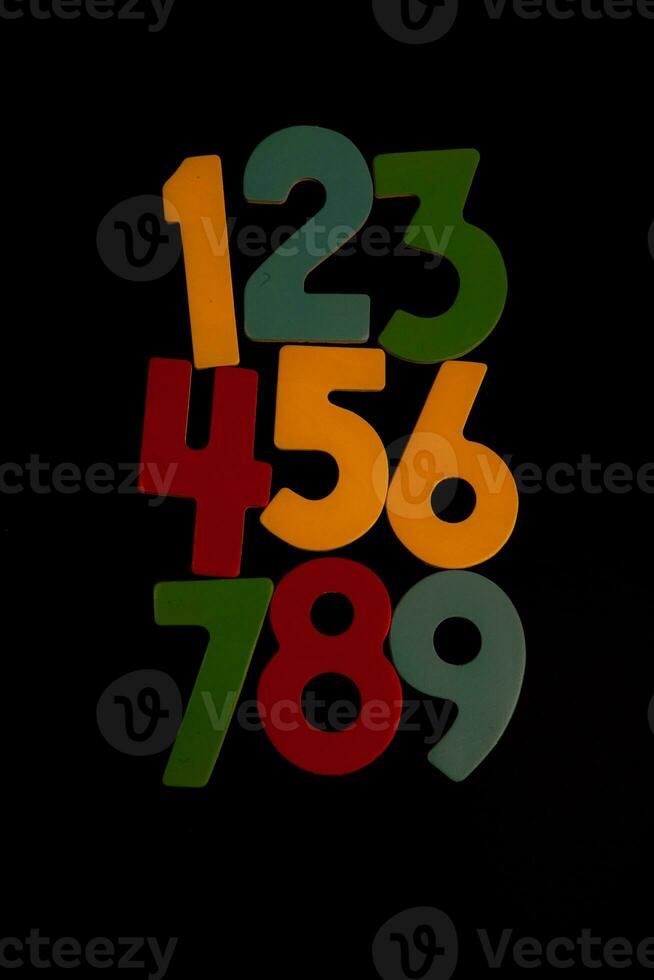 Background of numbers. from zero to nine. Numbers texture. Finance data concept. Matematic. Seamless pattern with numbers. financial crisis concept. Business success. photo
