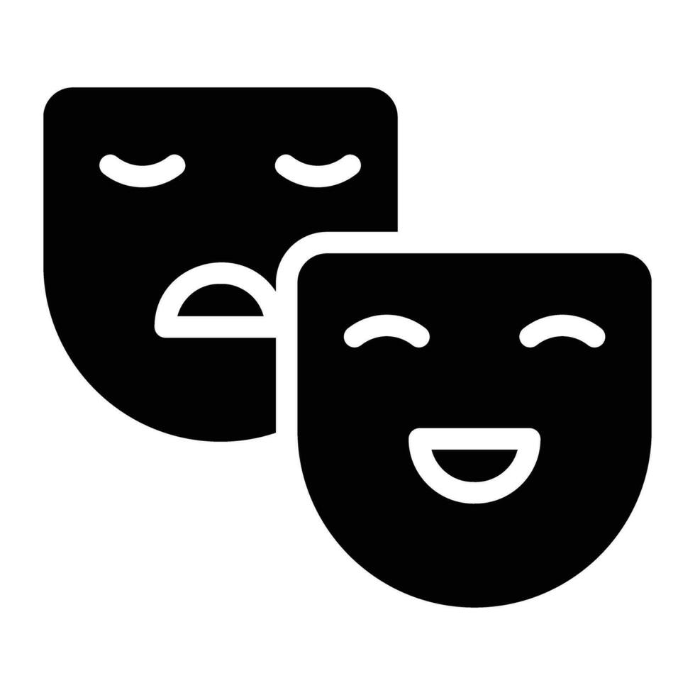 drama theatre Glyph Icon Background White vector