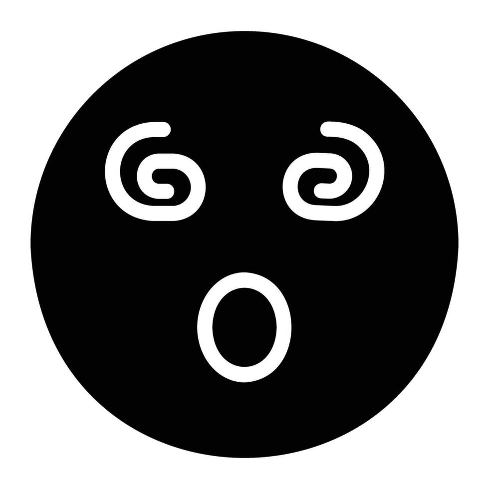 dizzy Glyph Icon Background White vector