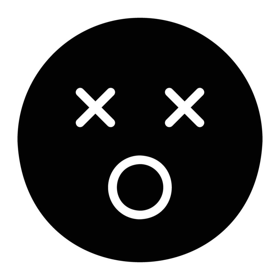 dead Glyph Icon Background White vector